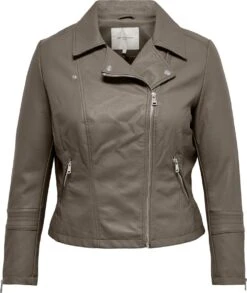 ONLY CARMAKOMA CAREMMY FAUX LEATHER BIKER ESS Dames Jas - Maat 42