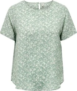 ONLY CARMAKOMA CARVICA SS TOP WVN NOOS Dames Top - Maat 44