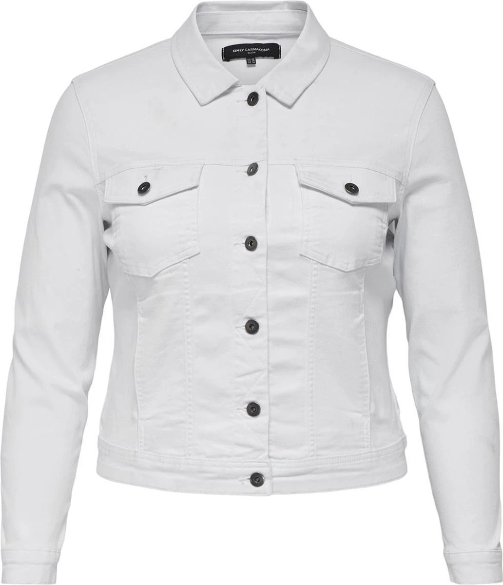 ONLY CARMAKOMA CARWESPA LS JACKET WHITE DNM Dames Jas - Maat 44 3 ONLY CARMAKOMA CARWESPA LS JACKET WHITE DNM Dames Jas - Maat 44