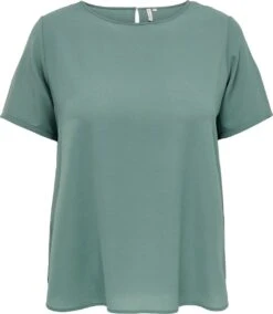 ONLY CARMAKOMA CARVICA SS TOP WVN NOOS Dames Top - Maat 48