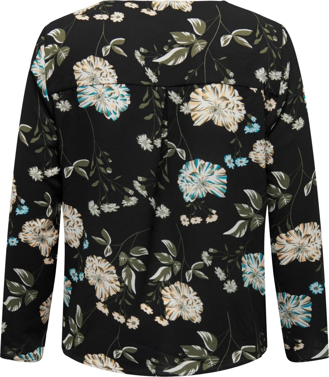 Only Carmakoma Carluxmie Top/blouse Zwart Bloemenprint Maat 46 4 Only Carmakoma Carluxmie Top/blouse Zwart Bloemenprint Maat 46 - Afbeelding 2
