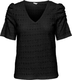 Only T-shirt Onlrosaline S/s Puff Top Cs Jrs 15293337 Black Dames Maat - XXL