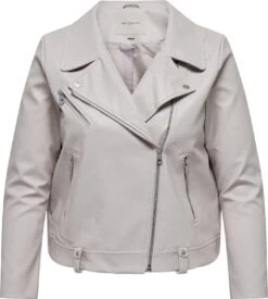 ONLY CARMAKOMA CARVERA FAUX LEATHER BIKER OTW Dames Jas - Maat 50