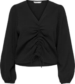 ONLY ONLHEIDI L/S RUCHING TOP WVN NOOS - Maat XL