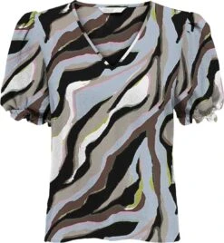Only T-shirt Onlnova Life S/s Blair Top Aop Ptm 15256766 Humus/351 Hailey Dames Maat - M