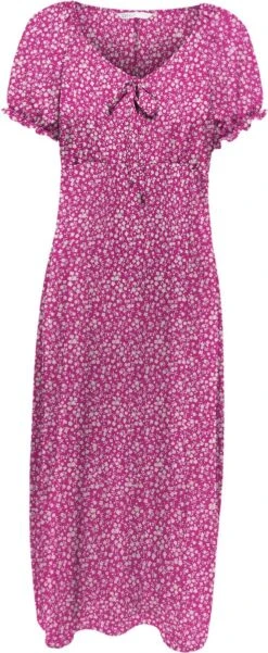 Only Jurk Onlnova Life S/s Kai Long Dress Aop 15283529 Verry Berry/354 Mono F Dames Maat - L