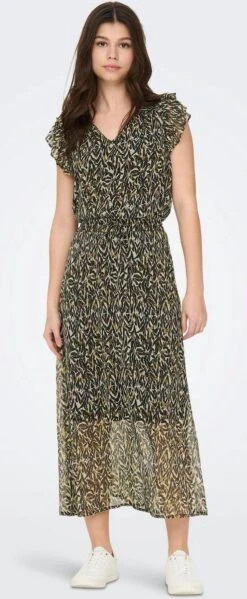 Only T-shirt Onleliza S/s V-neck Top Ptm 15290741 Toasted Coconut/craft Anim Dames Maat - XL -Only 495x1200 5