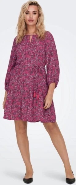 ONLY ONLKEIRA 7/8 TASSEL DRESS PTM Dames Jurk - Maat L -Only 496x1200