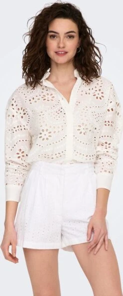 Only Blouse Onlnew Lalisa Ls Boxy Shirt Wvn 15283368 Bright White Dames Maat - XL -Only 499x1200 8