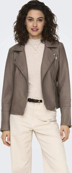 ONLY ONLGEMMA FAUX LEATHER BIKER OTW NOOS Dames Jas - Maat 36 -Only 500x1200 1