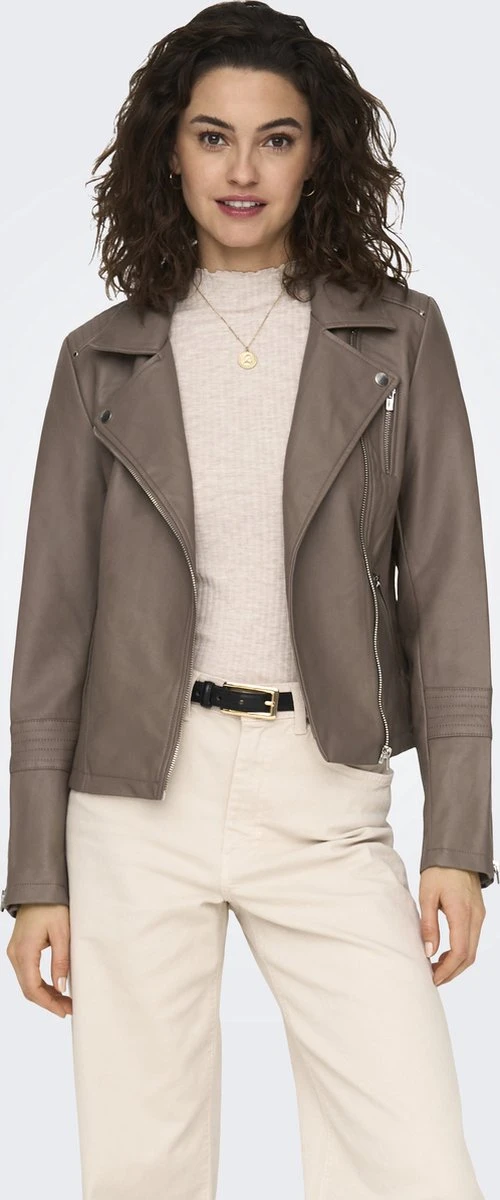 ONLY ONLGEMMA FAUX LEATHER BIKER OTW NOOS Dames Jas - Maat 38 5 ONLY ONLGEMMA FAUX LEATHER BIKER OTW NOOS Dames Jas - Maat 38 - Afbeelding 3