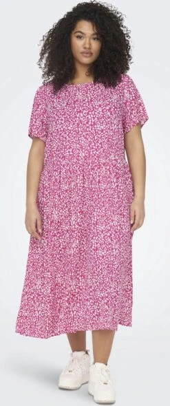 ONLY CARMAKOMA ONLY Jurk CARSIRINA Fijne Print