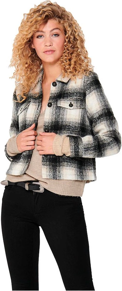 ONLY ONLLOU SHORT CHECK JACKET OTW NOOS Dames Jas - Maat XL 10 ONLY ONLLOU SHORT CHECK JACKET OTW NOOS Dames Jas - Maat XL - Afbeelding 8