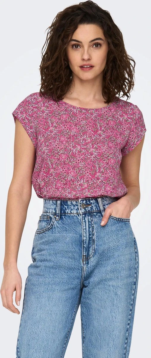 Only T-shirt Onlvic S/s Aop Top Noos Ptm 15161116 Verry Berry/floral Boh Dames Maat - 44 5 Only T-shirt Onlvic S/s Aop Top Noos Ptm 15161116 Verry Berry/floral Boh Dames Maat - 44 - Afbeelding 3