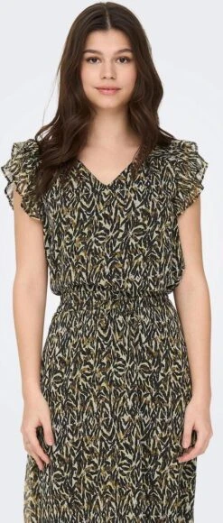 Only T-shirt Onleliza S/s V-neck Top Ptm 15290741 Toasted Coconut/craft Anim Dames Maat - XL -Only 511x1200 5