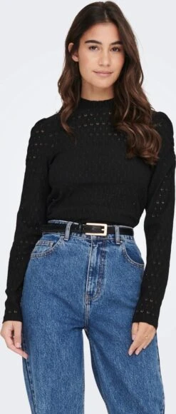 Only Blouse Onlrosaline L/s Puff Top Jrs 15285484 Black Dames Maat - M -Only 511x1200 7