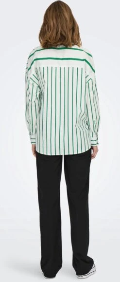 Only Blouse Onlnina Lora Ls Stripe Shirt Wvn 15284276 Creme/amazon Dames Maat - M -Only 512x1200 11