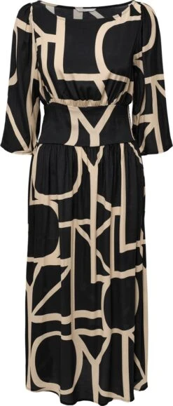 ONLY ONLAVA 3/4 MIDI DRESS PTM Dames Jurk - Maat M