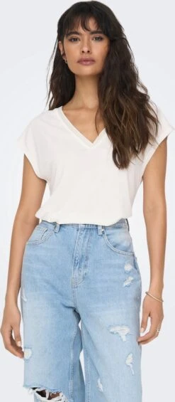 ONLY ONLFREE S/S MODAL STITCH TOP JRS Dames Top - Maat XL