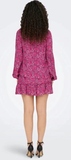 Only Blouse Onlkeira L/s String Top Ptm 15283796 Very Berry/ Floral Boh Dames Maat - M -Only 536x1200 7