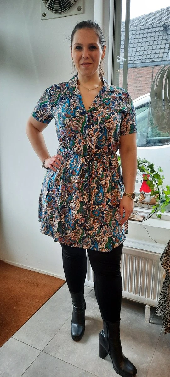 Only Carmakoma Caranjali Jurk Meerkleurig Maat 46 4 Only Carmakoma Caranjali Jurk Meerkleurig Maat 46 - Afbeelding 2