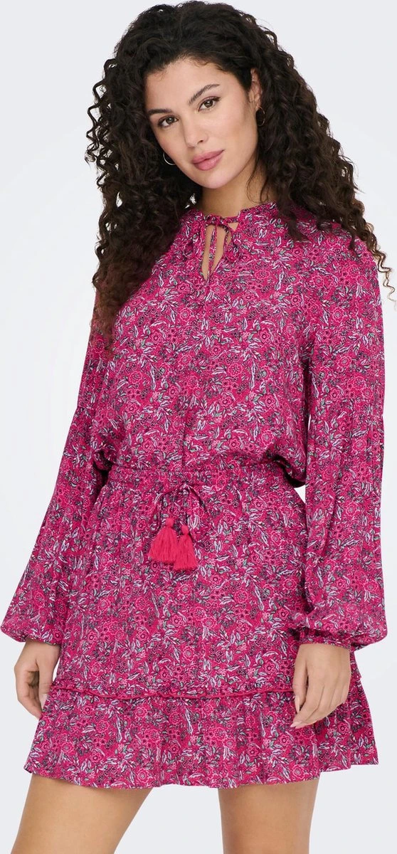 Only Blouse Onlkeira L/s String Top Ptm 15283796 Very Berry/ Floral Boh Dames Maat - S 13 Only Blouse Onlkeira L/s String Top Ptm 15283796 Very Berry/ Floral Boh Dames Maat - S - Afbeelding 11