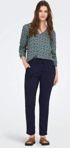 Only T-shirt Onlalma Life Vis L/s Selena Top Ao 15284370 Algiers Blue Dames Maat - M -Only 569x1200 4