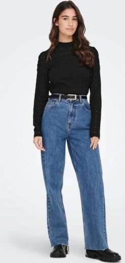 Only Blouse Onlrosaline L/s Puff Top Jrs 15285484 Black Dames Maat - L -Only 570x1200 7