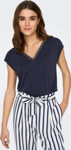 ONLY ONLFREE S/S MODAL STITCH TOP JRS Dames Top - Maat L -Only 574x1200 1