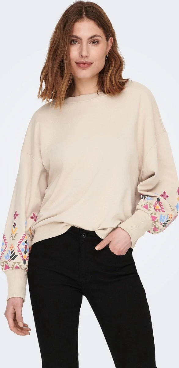 Only Trui Onlemily L/s O-neck Box Ub Swt 15285248 Pumice Stone/sleeve Pat Dames Maat - M 9 Only Trui Onlemily L/s O-neck Box Ub Swt 15285248 Pumice Stone/sleeve Pat Dames Maat - M - Afbeelding 7