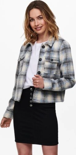 Only Jas Onllou Short Check Jacket Otw Noos 15208838 Pumice Stone/allure Dames Maat - L 28 Only Jas Onllou Short Check Jacket Otw Noos 15208838 Pumice Stone/allure Dames Maat - L -Only 588x1200