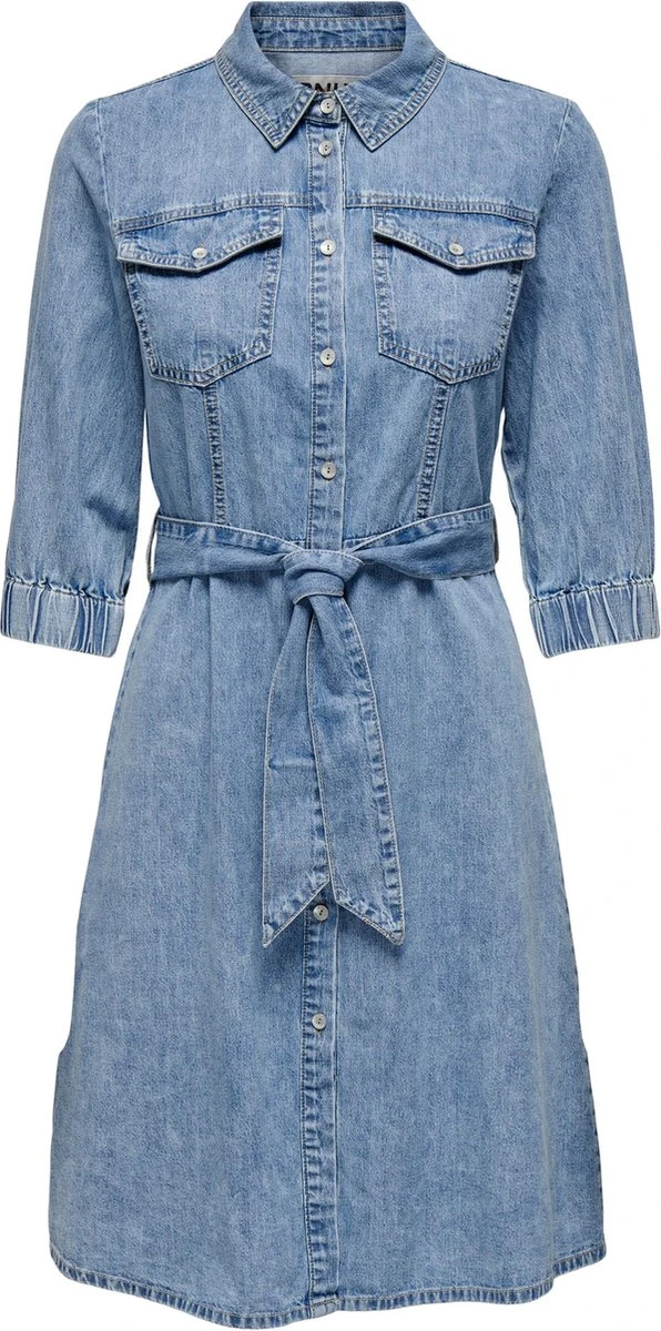 Only Jurk Onlhelle Harlow Ss Belted Dnm Dress 15269104 Medium Blue Demin Dames Maat - L 3 Only Jurk Onlhelle Harlow Ss Belted Dnm Dress 15269104 Medium Blue Demin Dames Maat - L