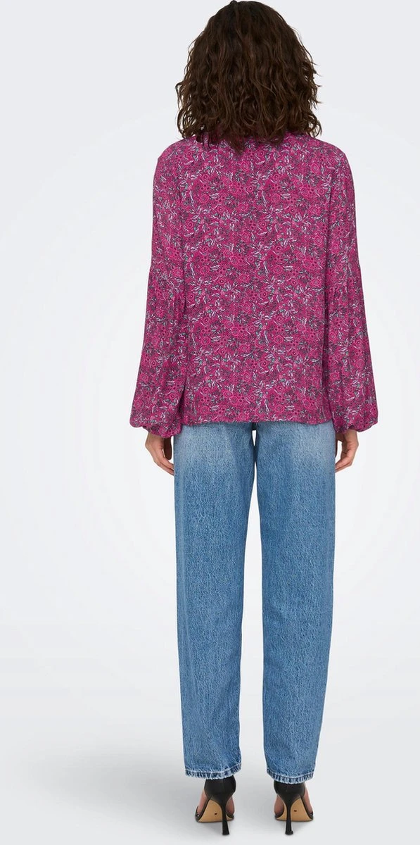 Only Blouse Onlkeira L/s String Top Ptm 15283796 Very Berry/ Floral Boh Dames Maat - XS 16 Only Blouse Onlkeira L/s String Top Ptm 15283796 Very Berry/ Floral Boh Dames Maat - XS - Afbeelding 14