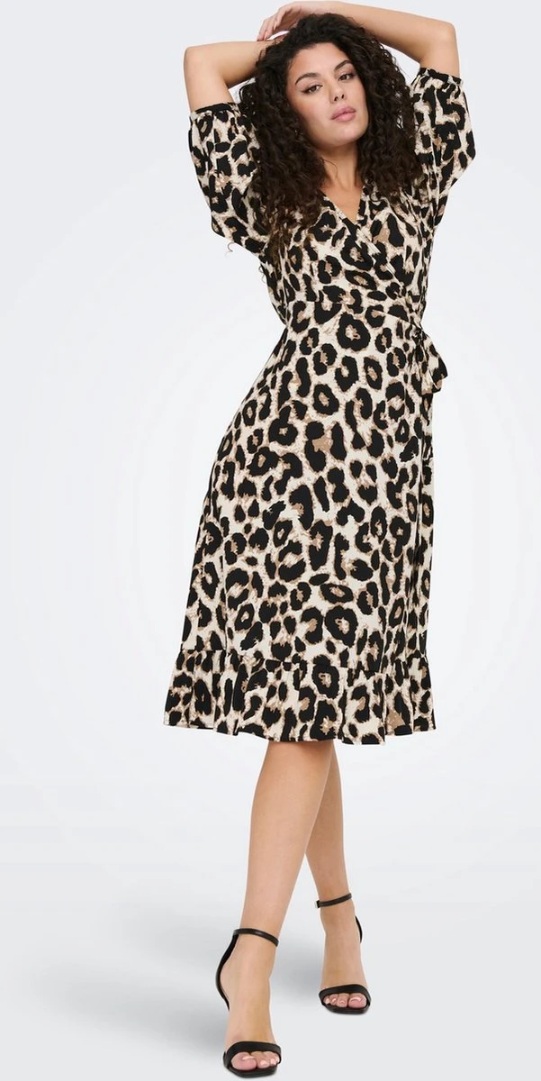 ONLY ONLOLIVIA 3/4 WRAP MIDI DRESS WVN NOOS Dames Jurk - Maat M 8 ONLY ONLOLIVIA 3/4 WRAP MIDI DRESS WVN NOOS Dames Jurk - Maat M - Afbeelding 6