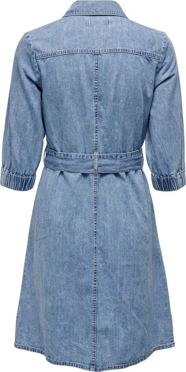 Only Jurk Onlhelle Harlow Ss Belted Dnm Dress 15269104 Medium Blue Demin Dames Maat - XS 4 Only Jurk Onlhelle Harlow Ss Belted Dnm Dress 15269104 Medium Blue Demin Dames Maat - XS - Afbeelding 2