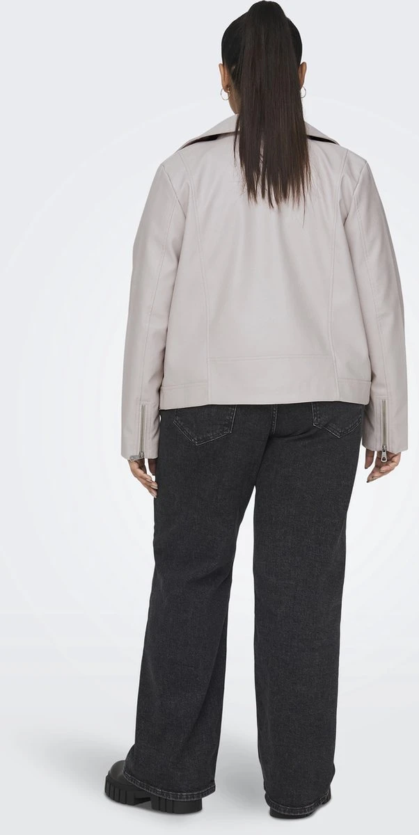 ONLY CARMAKOMA CARVERA FAUX LEATHER BIKER OTW Dames Jas - Maat 52 6 ONLY CARMAKOMA CARVERA FAUX LEATHER BIKER OTW Dames Jas - Maat 52 - Afbeelding 4