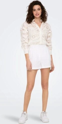 Only Blouse Onlnew Lalisa Ls Boxy Shirt Wvn 15283368 Bright White Dames Maat - XL -Only 607x1200 9