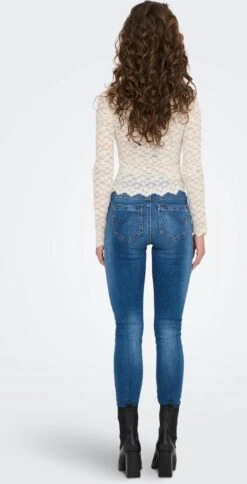 Only T-shirt Onlcindy L/s Lace Top Jrs 15285003 Cloud Dancer Dames Maat - XL -Only 612x1200 1