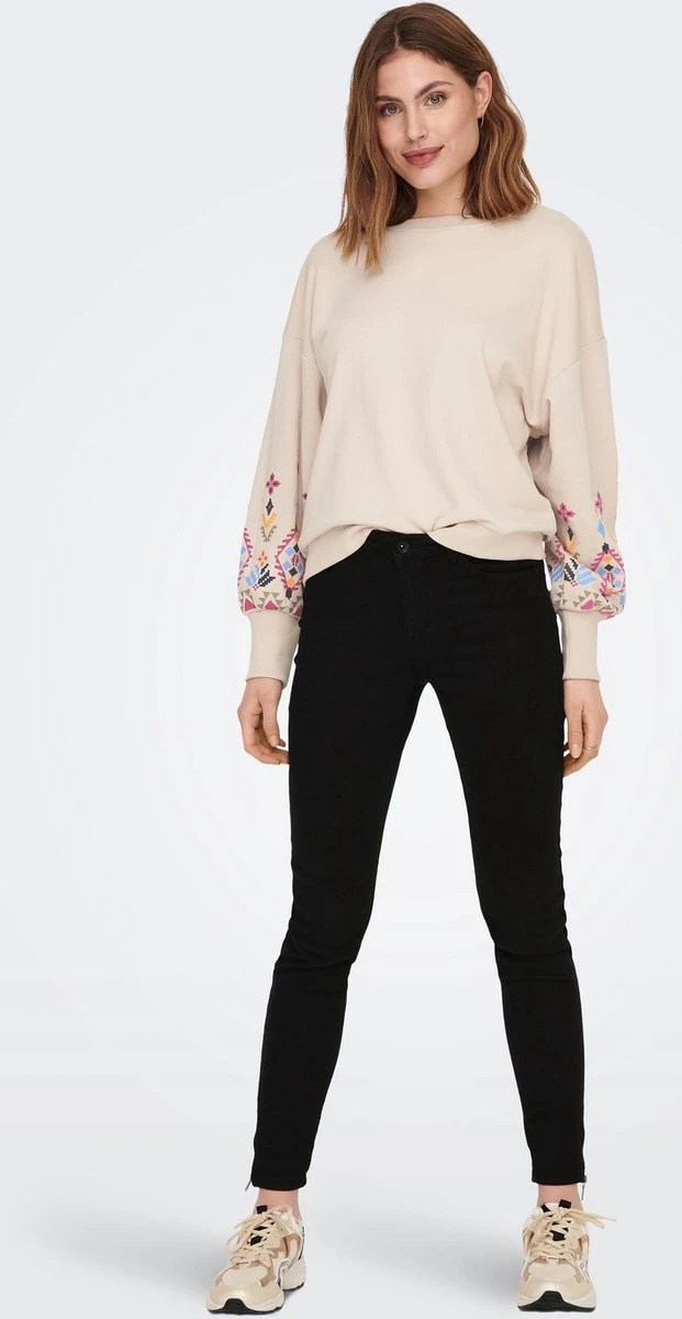 Only Trui Onlemily L/s O-neck Box Ub Swt 15285248 Pumice Stone/sleeve Pat Dames Maat - L 9 Only Trui Onlemily L/s O-neck Box Ub Swt 15285248 Pumice Stone/sleeve Pat Dames Maat - L - Afbeelding 7