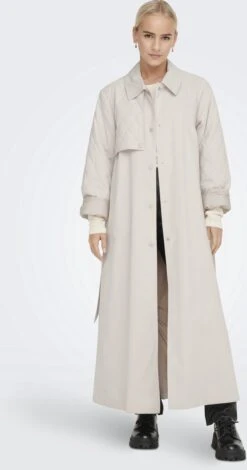 ONLY ONLLYNG MIX QUILTED TRENCHCOAT OTW Dames Jas - Maat S -Only 630x1200