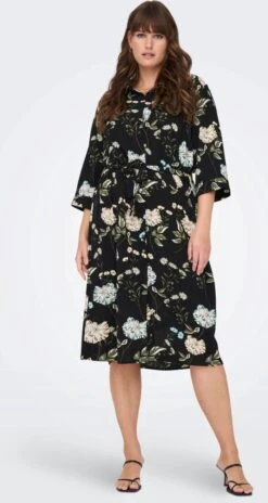 Only Carmakoma Carluxmie Jurk Zwart Gebloemd Maat 46 -Only 639x1200 7