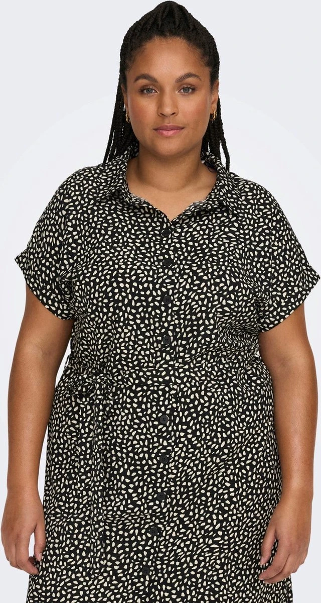 Only Carmakoma Cardiega Jurk Zwart/wit Maat 44 5 Only Carmakoma Cardiega Jurk Zwart/wit Maat 44 - Afbeelding 3