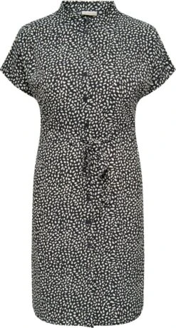 Only Carmakoma Cardiega Jurk Zwart/wit Maat 48 -Only 644x1200