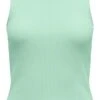 Only Top Onlnessa S/l Highneck Rib Top Jrs N 15227000 Mist Green Dames Maat - L
