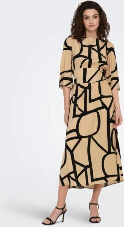 ONLY ONLAVA 3/4 MIDI DRESS PTM Dames Jurk - Maat S -Only 656x1200 6