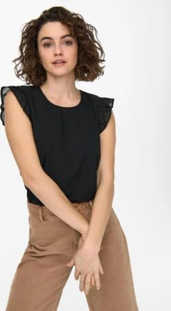 ONLY ONLANN STAR S/L FRILL TOP NOOS PTM Dames T-shirt - Maat XL -Only 659x1200 3