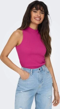 Only Top Onlnessa S/l Highneck Rib Top Jrs N 15227000 Very Berry Dames Maat - XS -Only 664x1200 2