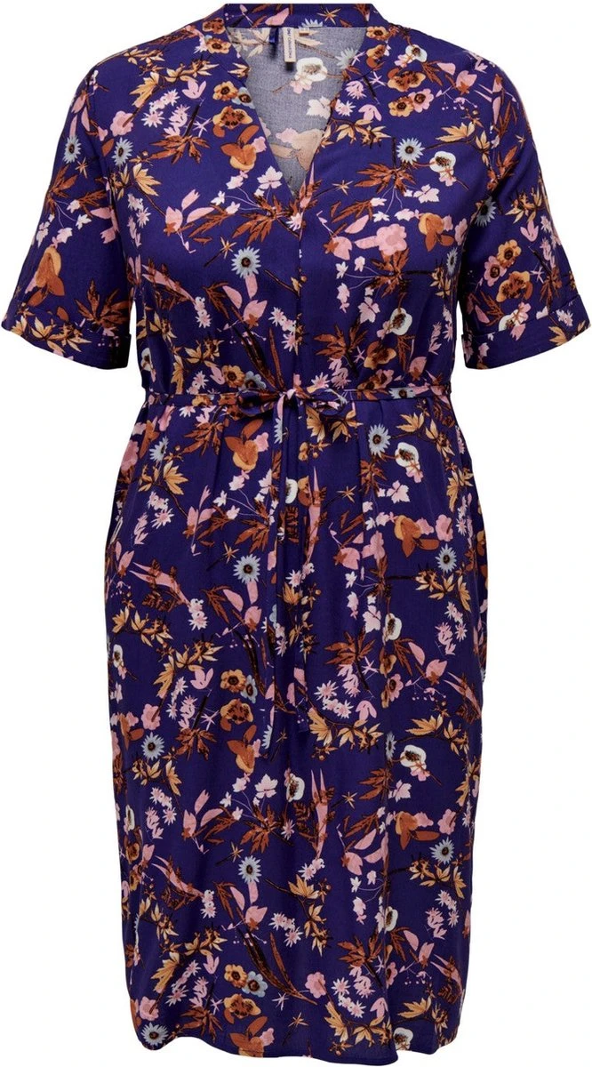 Only Carmakoma Carnova Jurk Blauw Maat 48 5 Only Carmakoma Carnova Jurk Blauw Maat 48 - Afbeelding 3