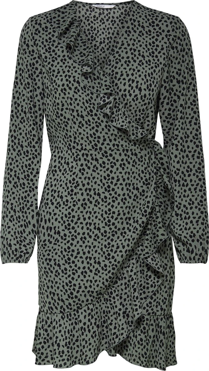 ONLY ONLCARLY L/S WRAP SHORT DRESS NOOS WVN Dames Jurk - Maat 40