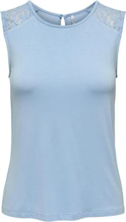 Only Top Onlkanye S/l Lace Mix Top Jrs 15294985 Clear Sky Dames Maat - L